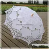Parasol koronkowy parasol parasol elegancka bawełniana haft haftowy garder