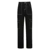 Jean femme Jean taille haute pantalon Slim Denim poche pantalon élastique Cargo fille mode Harajuku Style pantalon 230522