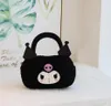 Ins Kawaii Fluffy Cinnamoroll Kuromi Peluche Sac À Main Fille Mignon Doux Accessoires Sac Filles Cadeau D'anniversaire 5 Couleurs