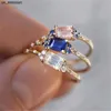 Band Rings CANNER Ins Sapphire 925 Sterling Silver Rings For Women Gemstones Wedding Party 18K Gold Anillos Mujer Fine Jewelry 2022 Trend J230522