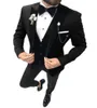 Przystojny zielony niebieski smoking ślubny 2023 3 sztuki Fit Men's Casual Boutique Business Groomsmen Cuit Katera Kurtka Pant Blazers Pant Mężczyzna na zamówienie Groomsmen Suit