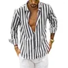 Chemises décontractées pour hommes costumes pour hommes chemise de bureau hauts lignes rayées extérieur Streetwear printemps été Premium matériau souple grande taille 2023