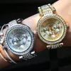 Wristwatches Women's Watches Famous Luxury Brands Women Watch Fashion Rhinestone Stainless Steel Quartz Ladies