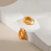 Hoop kolczyki wyboiste wytłaczanie koło projektowe dla kobiet 18K złoty metalowy metalowe małe pierścienie ucha proste prezenty biżuterii