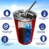 Auto Organizer Bling Diamant Slim Glitzer Wasserflasche Edelstahl Kaffeetasse 500 ml Stroh Strass für Frauen Home Office Ornament