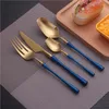 Dinnerware Sets Set Steak Knife Fork Spoon 4pcs/Set Stainless Steel Cutlery Party Home Silverware