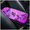 Car Seat Covers Front Er Lilac Big Butterfly Print Armrest Pad Steering Wheel Ers Shoder 6Pcs Interior Drop Delivery Mobiles Motorcy Dhhns