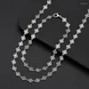 Kedjor 1st rostfritt stål blomkedjelänkrulle för handgjorda smycken tillverkning av halsband armband anklet fynd