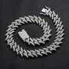 15mm Cuban Link Chains Necklace Fashion Hiphop Jewelry For Women Men Bling Iced Out Full Rhinestone Rapper Necklaces Collar249S
