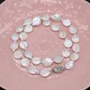 Chains Natural Fresh Water Pearl Necklace Flat Sheet Drop Shape Beads For Women Jewelry Party Banquet Gift