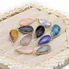 Подвесные ожерелья натуральный камень огражденный капля для капли драгоценных камней изящные чары для ювелирных изделий для изготовления DIY Простые браслет