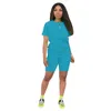 2023 Tute da donna firmate Completi sportivi estivi Pantaloncini a due pezzi da donna Set T-shirt a maniche corte tinta unita e pantaloncini Tute da jogging 3307