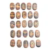 25 Stück natürlicher Amethyst-Quarz, Lapis, gravierter Kristall, Reiki-Heilung, heidnischer Schriftzug, Wicca-Runensteine-Set
