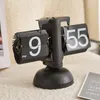 Horloges de table Esthétique Horloge de bureau en métal Digital Flip Bureau Décor Down Shelf Rétro Classique