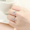 Pierścienie zespołowe Smyoue GRA certyfikowane 15CT MOISSANITE Ring VVS1 Lab Diamond Solitaire Ring for Women zaręczyny Obietnica Weddna Bejdia J230522