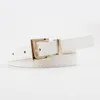 Belts 2023 Designer Women's Violet Black Brown White Narrow Thin Leather Waist Belt Female Gold Buckle For Women Dress