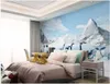 Papier peint personnalisé Po 3d papier peint pingouins antarctiques glace et neige animaux salon décor à la maison peintures murales pour murs 3 D