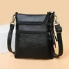 Avondtassen mode dames medium ritssluiting crossbody tas zacht pu lederen multifunctionele enkele schouder voor winkelen buiten