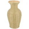 Vase Home Office Natural Bamboo Woven Rescitic Style for Living Room Derations Minimalist Vase Flower Basket