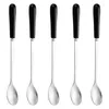 Set di stoviglie Set di cucchiai in acciaio inossidabile da 5 pezzi Servizio di 5 posate durevoli Forniture per utensili da cucina da tavola da campeggio