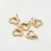 4pcs Heart Lobster Clasps 14k/18k золота