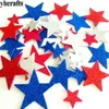 Party Decoration 1bag/Lot.Glitter Star Foam Stickers 4 juli Skumklistermärken Independence Day Holiday Project Fourth of July Kindergarten Crafts T230522