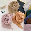 Scarves Fashion Cotton Linen For Women Print Scarf Female Solid Lady's Bag Tie Headband Accessories Elegant Shawl Bandana Wrap