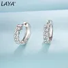 Huggie Laya 925 Sterling Sliver Individual Design Retro Fashion Chain Hoop Earrings For Women Neutral Jewelry 2021 Trend