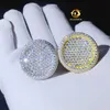 Hotsale Men Hiphop Biżuteria 925 mrożone pierścienie Pierścienie zaręczynowe Sterling Srebrny okrąg