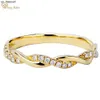 Полосы кольца Wong Rain 100 925 Стерлинговое серебро с высоким углеродным бриллиантами Gemstone Обручальное кольцо 18K желтое золото кольцо.