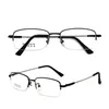 Óculos de sol Halfrim Memory Titanium Frame Anti Blu Light Ultralight Reading Glasses Business For Men Women 1 1.5 2 2.5 3 3.5 4Sunglas
