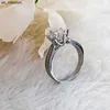 Кольца группы кольца Joycejelly S925 Серебряное кольцо с реальным 052CT Lab Lab Diamond Fine Jewelry Свадебные обручальные кольца для женщин J230522