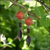 Boucles d'oreilles pendantes femmes ethnique Bronze métal feuilles couleur corail perlé déclaration goutte pour cadeau de fête de mariage