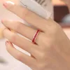 Anneaux de mariage Astuyo souhait mode femmes bague en or Rose couleur rubis proposition de fiançailles princesse pointue pour cadeau féminin