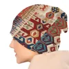 Berets Aksaray Tribal Antique Turkish Print Bonnet Hat Retro Ethnic Boho Geometric Knitted Skullies Beanies Hats Head Wrap Caps