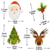 Christmas Decorations 50pcs Santa Claus Snowman Tree Wine Glass Merry Christmas Decorations For Home Table Place Cards Xmas Gift New Year Party