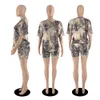 Women Camouflage Tracksuits Shorts Set Casual Loose T-shirt and Summer Fashion 2 Piece Outfit Jogging Suits 7977