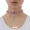 Pendant Necklaces KVK Necklace Womens 2023 Trend High Grade Luxury Peach Blossom Zircon Simple Temperament Accessories