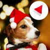 Decoraciones navideñas Navidad pequeño sombrero de Papá Noel de felpa para mascota perro gato sombrero adornos navideños para el hogar gorra Noel Navidad feliz regalo de año nuevo