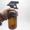 Aufbewahrungsflaschen Glassprühflasche 250 ml leere bernsteinfarbene ätherische Ölreinigung nachfüllbarer Trigger-Flüssigkeitszerstäuber