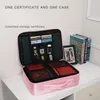 Cosmetic Bags Document Storage Bag Organizer Desk Stationery Unisex Travel Files Card Folder Holder Tool Case Handbag With Lock Q15