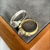 Nouveau style Gold / Silver Chain avec pierres latérales Anneaux Skull Squelette Charme ouverte Anneau ouverte pour femmes Men Amours de mariage Engagement Punk Jewelry Cadeaux RM-R6X34