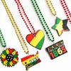 Ketten Black History Festival Junes African Independence Day Halskette Party Perlenschmuck Anhänger für Mütter