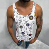 Canotte da uomo Casual stampato Mens Top Vest Sunmer Fashion Bodybuilding Gym Sportwear Maglietta senza maniche Beach Hawaiian Man 230522