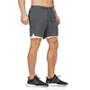 Mens shorts Summer Fitness Mens Short DoubleLayer 2 I 1 Running Training Pants Inner Tight and Outter Loose 230522