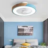 Invisible Fan Lamp Ceiling Living Room Nordic Restaurant Bedroom LED Remote Control