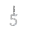 Pietre preziose sciolte 925 Sterling Silver Numero perline ciondolo Charm Fit collana originale fai da te Plata Ley Bracciali per gioielli regalo donna