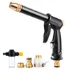 Watering Equipments Portable HighPressure Water Gun Cleaning Car Wash Machine Garden Hose Nozzle Sprinkler Foam Thread Quick Connector 230522