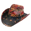 Vintage cowgirl jazzhatt ny halm western cowboy hatt vår sommar panama strand sol hattar sombrero hombre