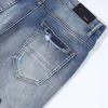 Herrenjeans Designerkleidung Amires Denim Store Trendmarke Männer Distressed Ripped Skinny Motorrad Biker Rock Hip Hop Hose Mode Gerade Hose 25